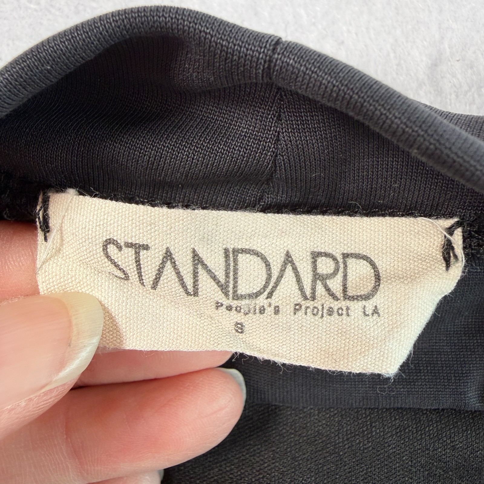 Standard People’s Project LA Choker Swing Mini Knit Dress Sz S Black Minimalist