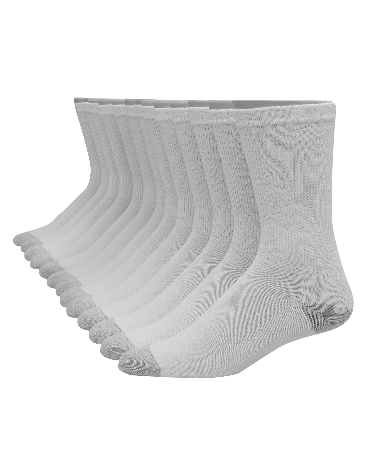 Hanes Men’s Crew Socks 12-Pack Ultimate Comfort Toe Cushioned Cool Comfort 6-12
