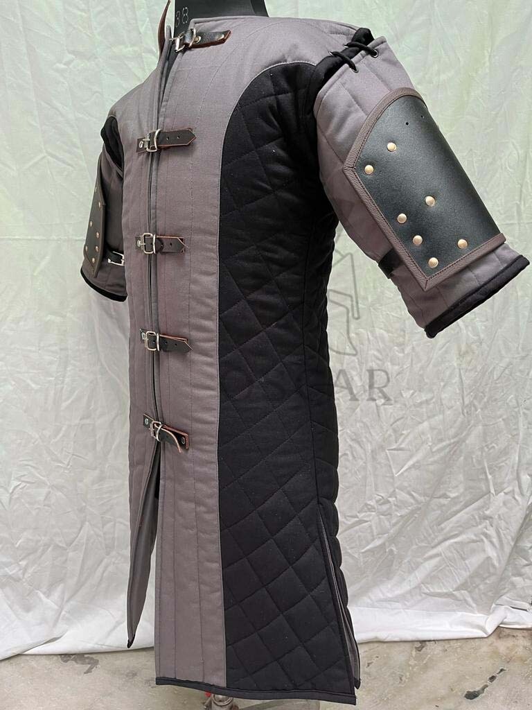 MEDIEVAL GAMBESON ARMOR Costume Gambeson Free Leather Arm | Reenactment Roman