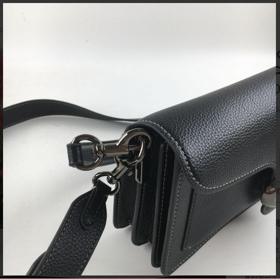 COACH CH857 Tabby Shoulder Bag 26 Polished Pebble Leather Black Outlet New