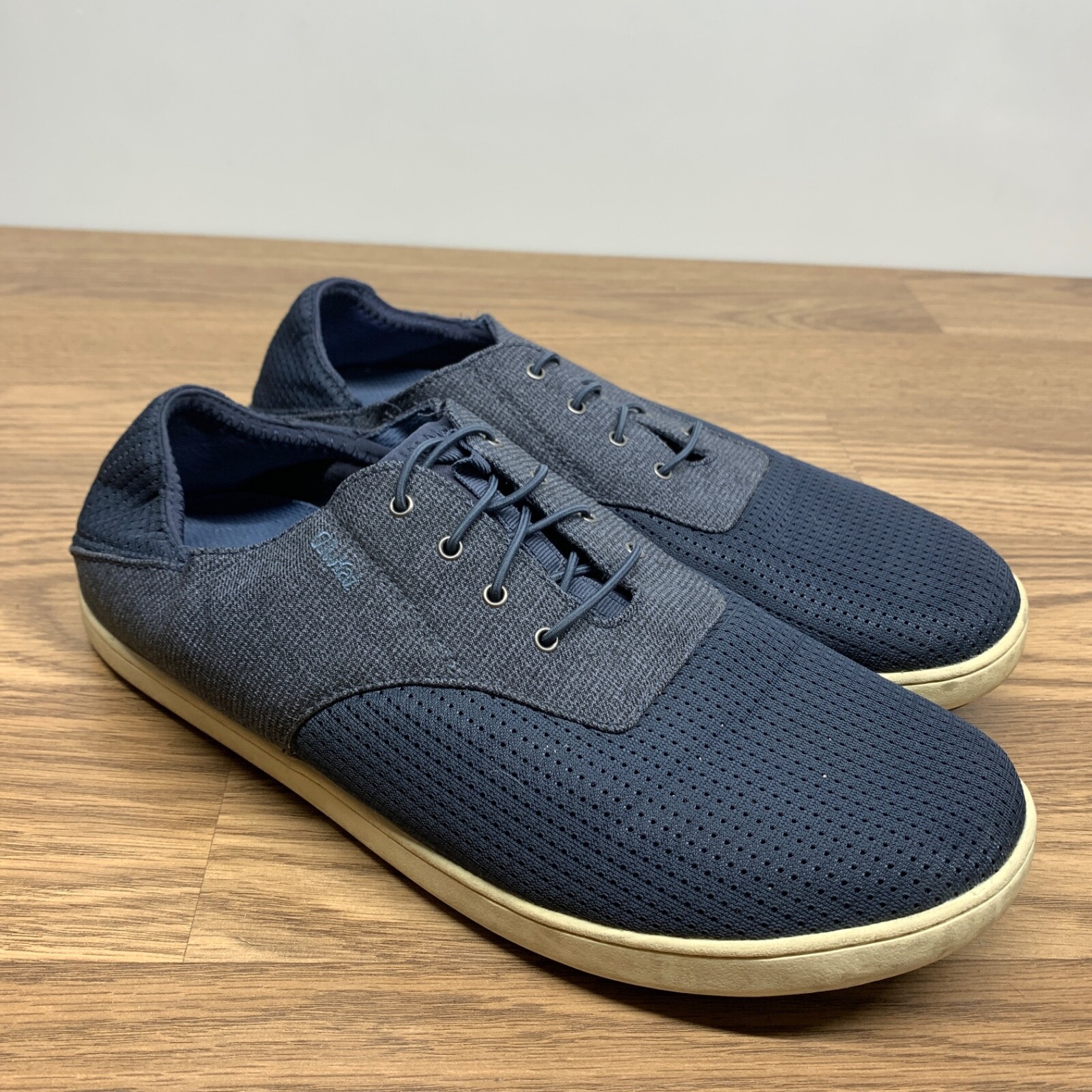 Olukai Nohea Moku Mens Shoes Size 11 Blue Mesh Slip On Casual Sneakers
