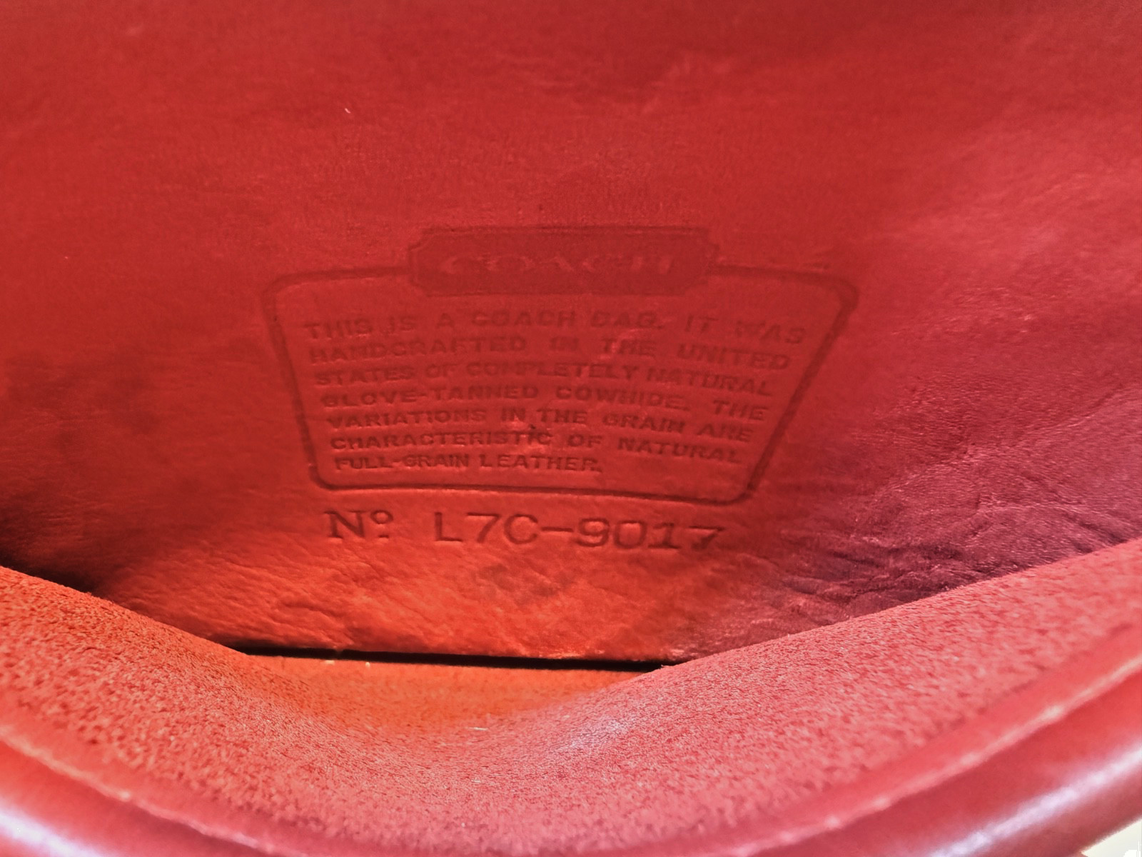 Vintage Coach 9017 Abbie Zip crossbody bag red leather 1997 – evening bag/clutch