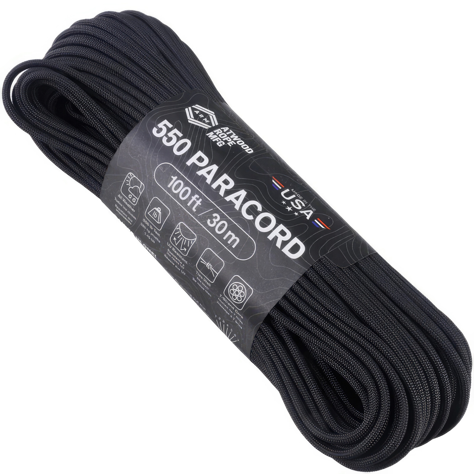 Pair of Shoelaces 550 Paracord 4mm Type III 7Strand ATWOOD USA 40+ colours