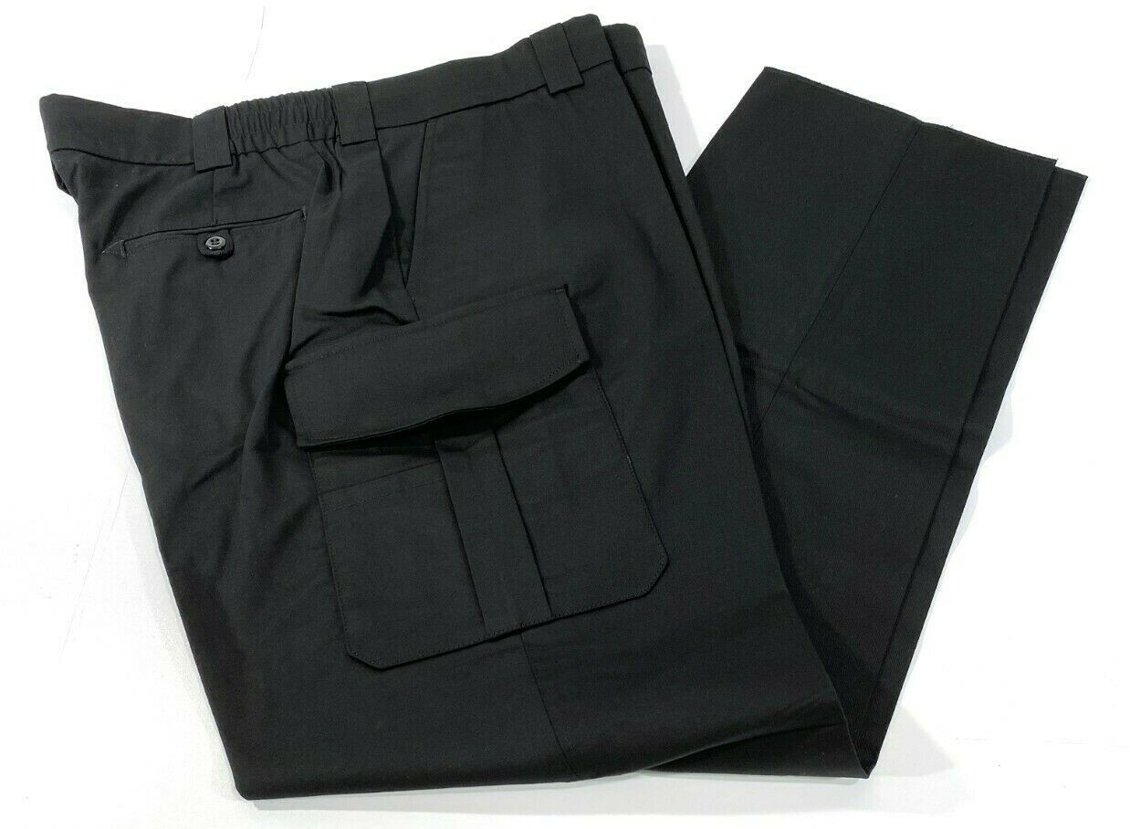 NEW BLAUER WOMENS 8810WX SIDE POCKET COTTON BLEND PANTS BLACK 8×35 UNHEMMED