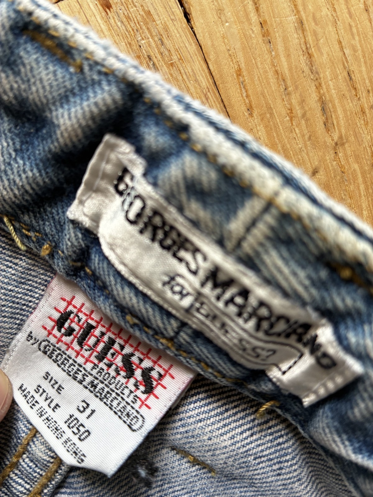 Vintage 80s Georges Marciano for Guess Acid Wash Ankle Style 1050 Sz 31