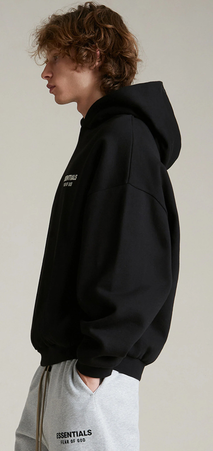 Fear of God Essentials Fleece Hoodie 2024 Black Authentic New Size SMALL