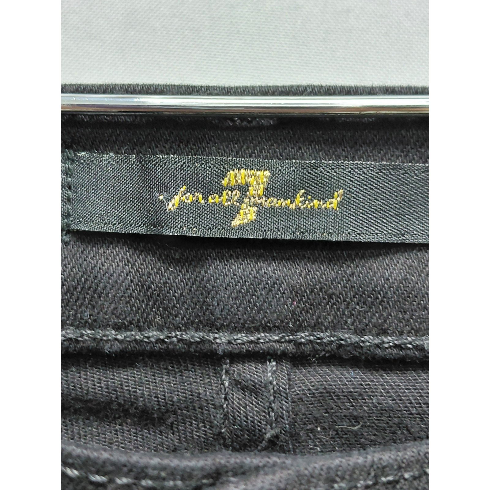 for all mankind Embellished Black Skinny Jeans Mid (10-12 in) Slim Women
