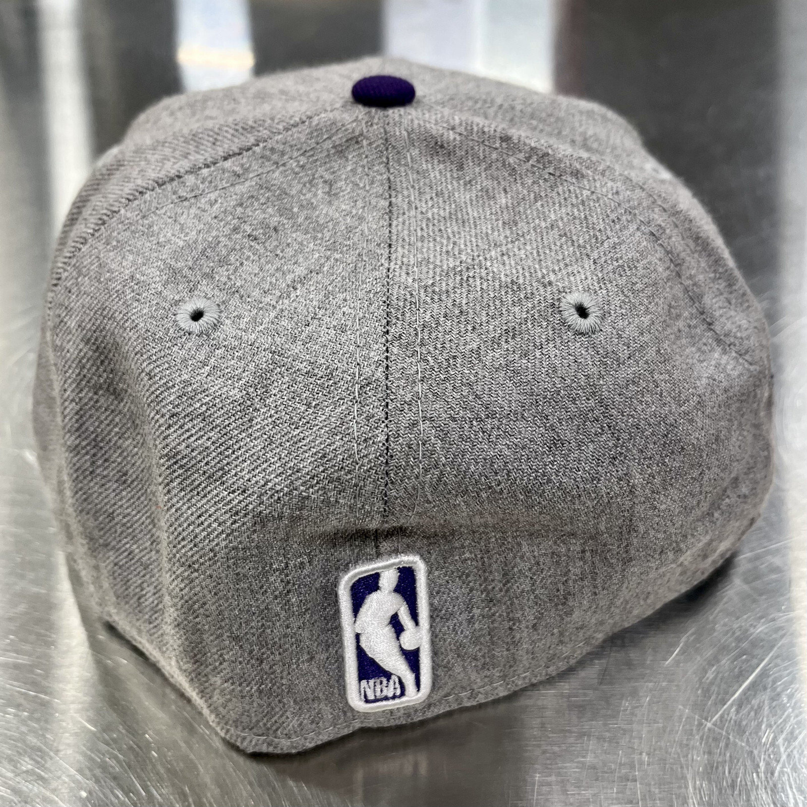 Los Angeles LA Lakers Logo Patch New Era 59FIFTY 2 Tone Fitted Hat 7 1/2