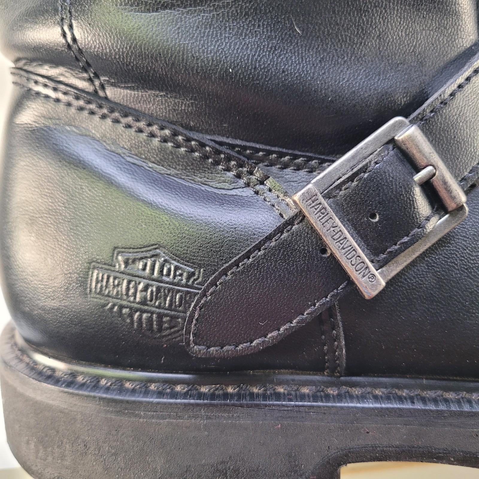 Harley Davidson Men’s Jason Black Steel Toe Boots Shoes D93120 Safety Sz 10M