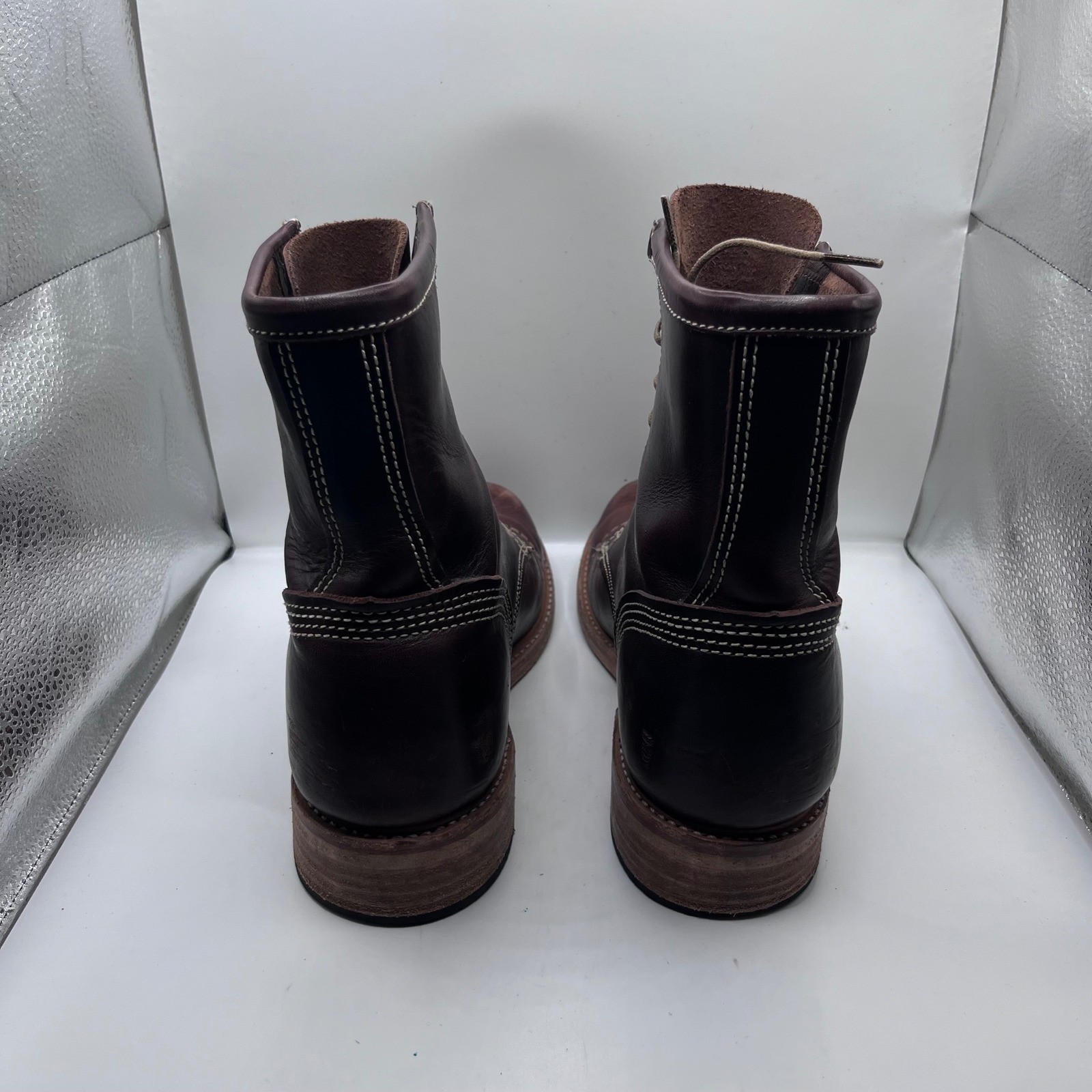 VTG Timberland Boot Company Coulter Cap Toe Boots Mens 9 Brown Leather Made USA