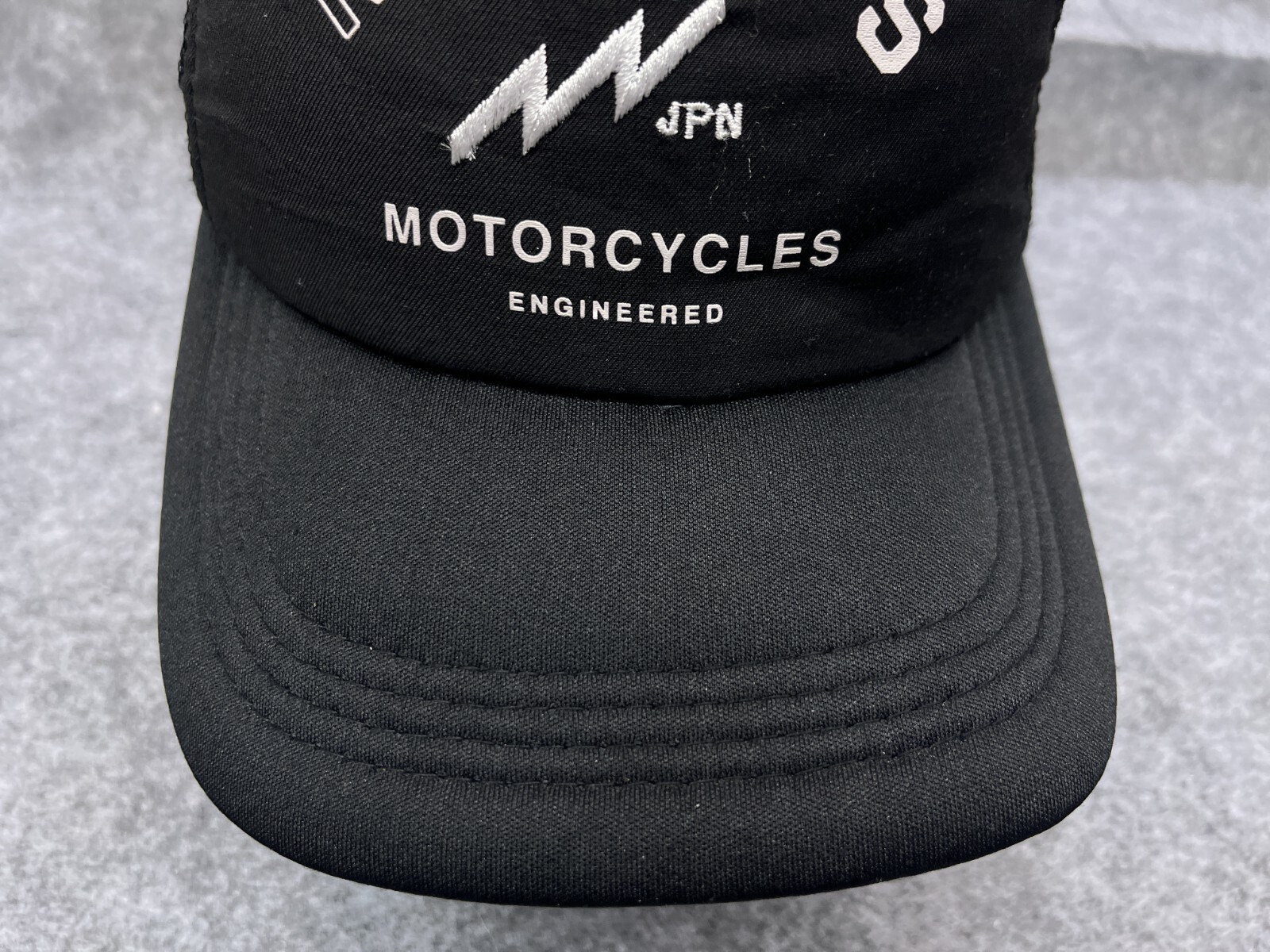 Rivals Japan Motorcycles Hat Cap Snap Back Adult Black Poly Nylon Blend Trucker