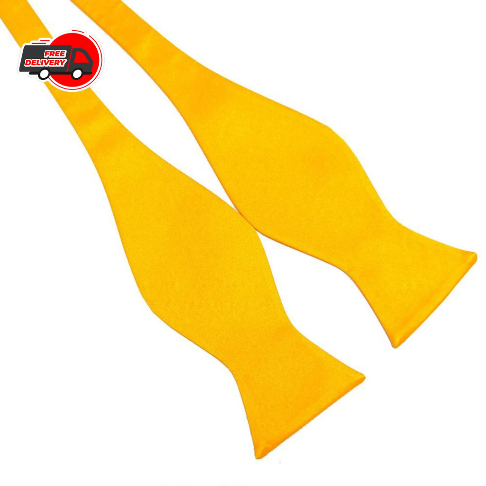 Mens Silk Satin Adjustable Bowties Self Bow Tie Solid Color Vintage Bowtie.