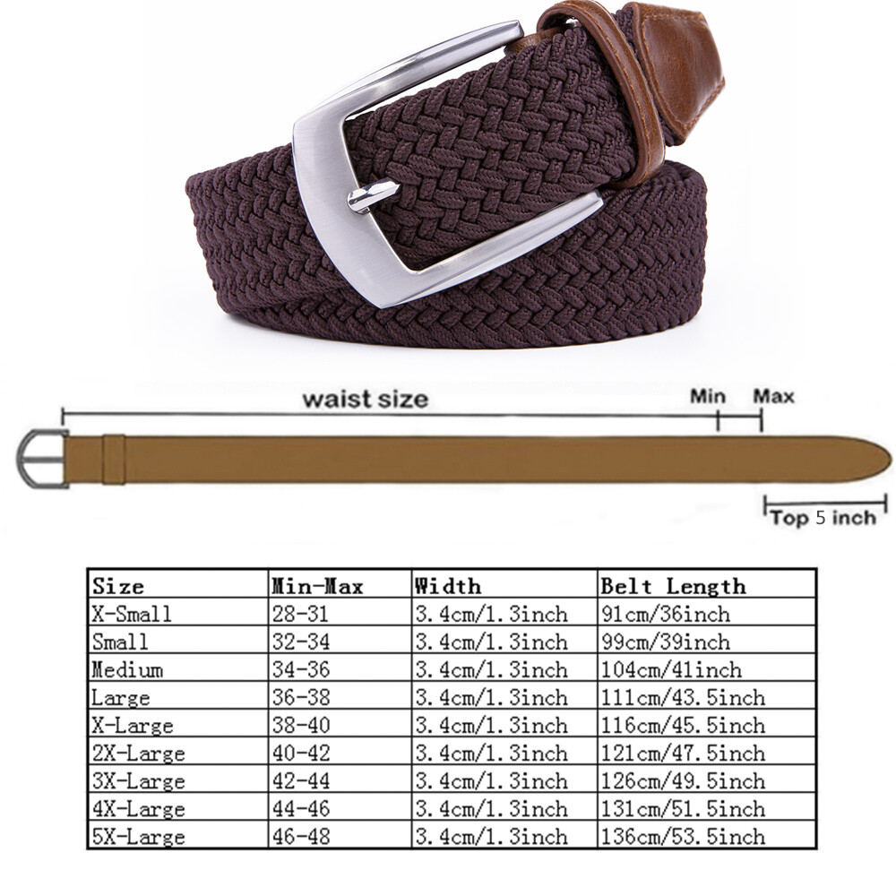 Elastic Fabric Braided Belt,Enduring Stretch Woven Belt for Unisex Men/Women/Jun