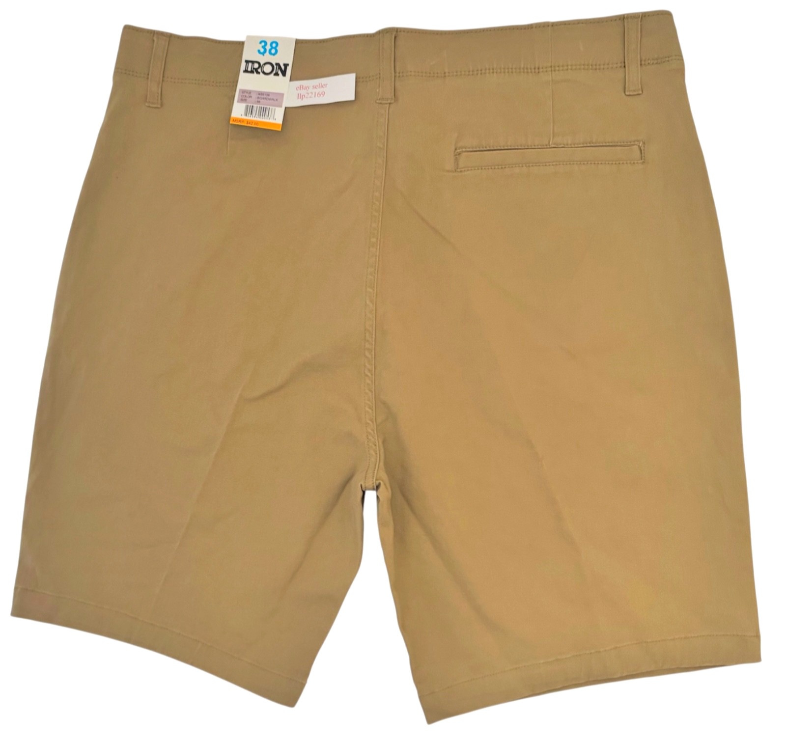 IRON CO Men’s Stretch Shorts (SIZE 38) Flex Waist Flat Front BOARDWALK New Tag!