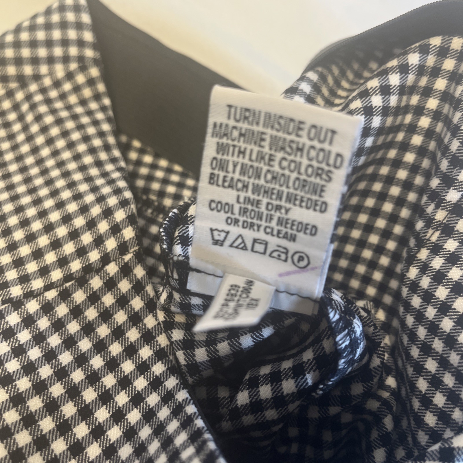 Calvin Klein Womens Pants Size 4 Black White Checker Stretch Career Slim Fit