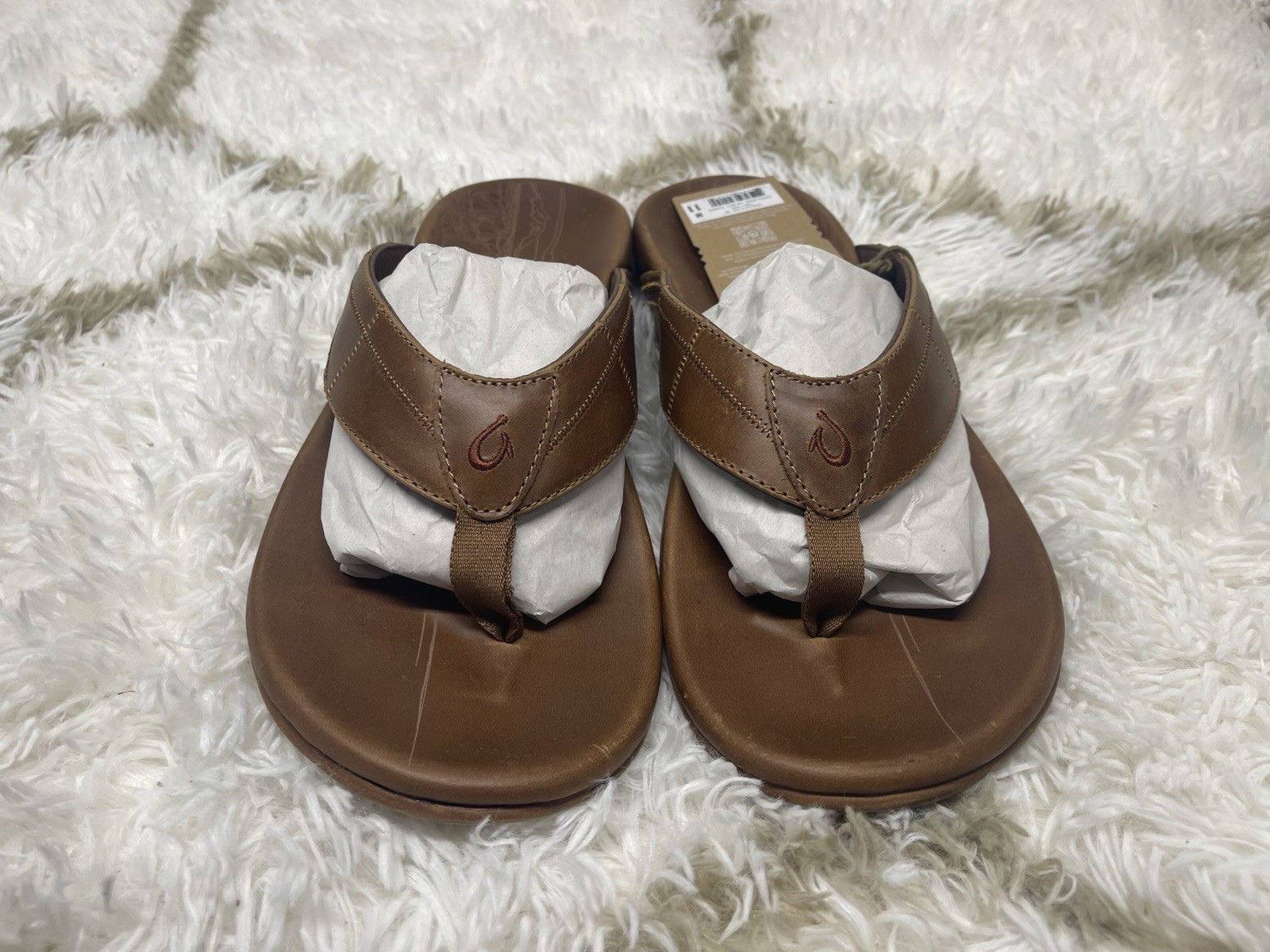 *NWT*Olukai Men’s Size 11 Hokule’a Kia Flip Flop Beach Outdoor Sandals -Tan $140