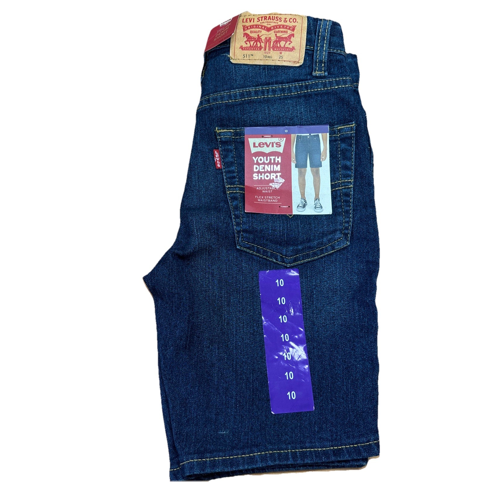 Levi’s Boy’s Youth Demi Short Adjustable Waistband Size 10