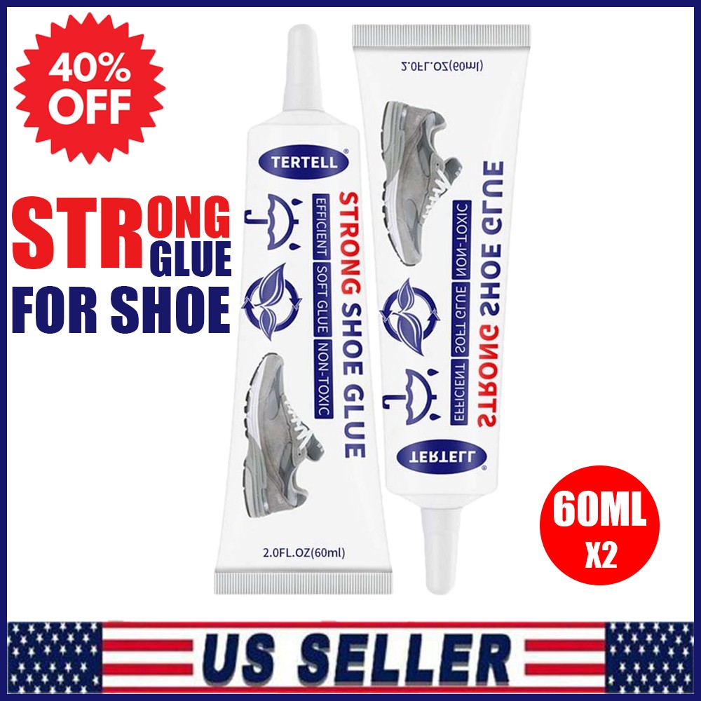 2Pack Strong Shoe Glue Sole Repair Adhesive Waterproof for Sneaker Leather Shoes