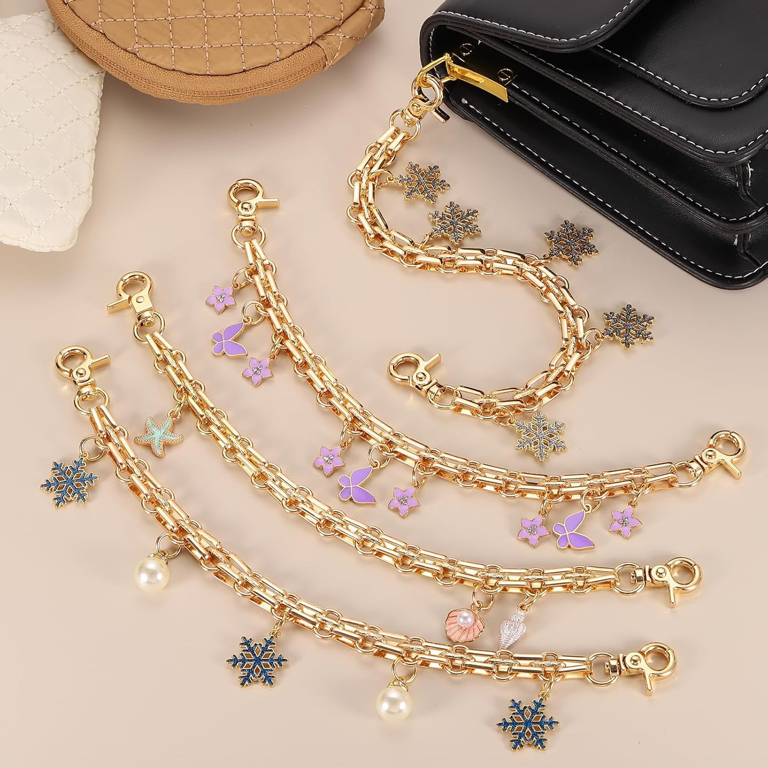 1Pcs 10″ Purse Extender Chain Strap, Bag Accessories Charm for Women Handbags Ha