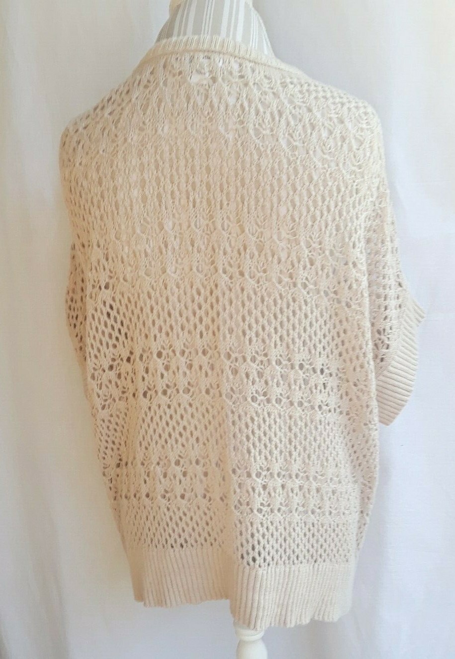 St John’s Bay Women 1XL short sleeve beige beautiful knit tunic TA1-7