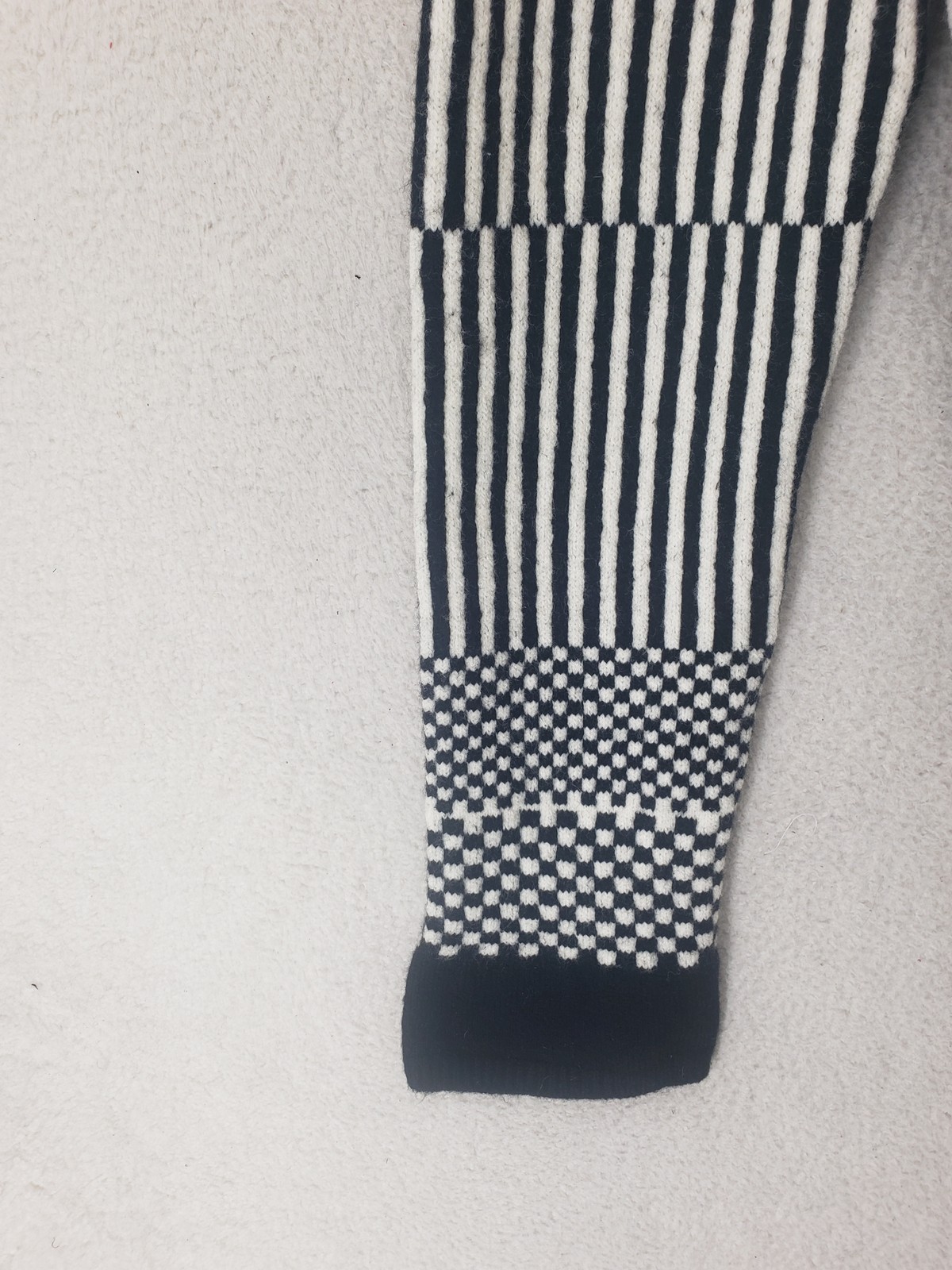 Tach Clothing Pants Womens XS Wool Knit Striped Checkered Pattern Warm