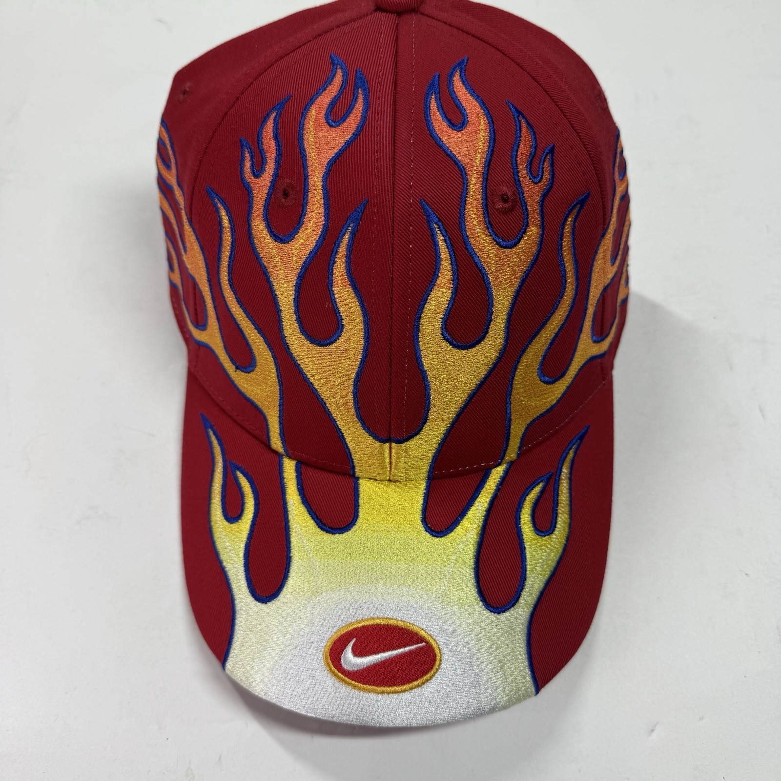 Nike Club Cap Structured OG Flame Gym Red Adjustable Hat HV6642-687 Size M/L NEW