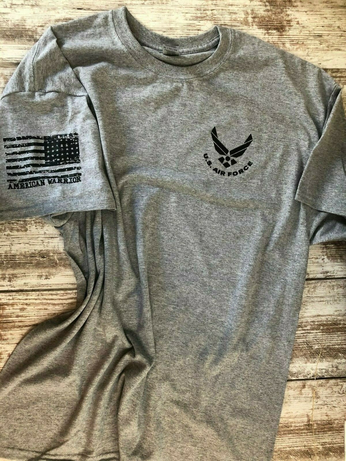 Air Force Military T-shirt With DD-214 Alumni USAF Chest Logo 188G