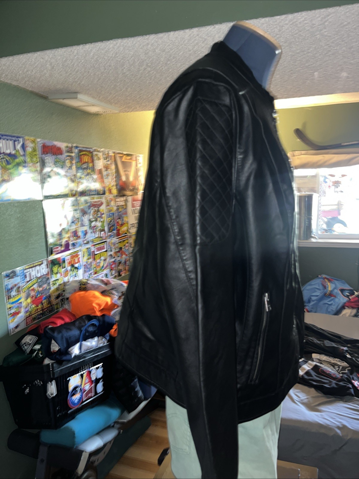 New Levi’s Black Faux Leather Womens Jacket 3X; 2022 Motocross Racer Style