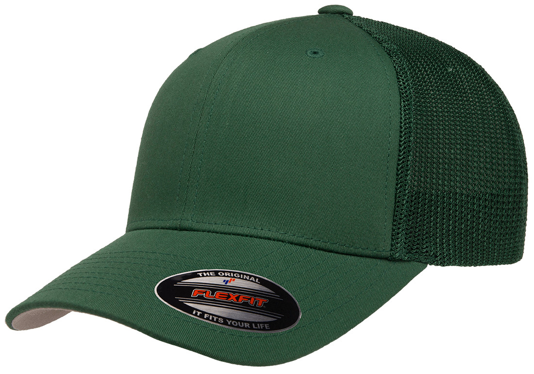 Flexfit Trucker Hat 6511 Fitted Mesh Baseball Cap Plain Blank Flex Fit OSFM