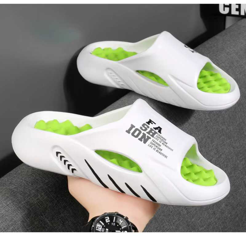 Men’s Summer Massage Slippers EVA Soft Sole Beach Slides Shoes Outdoor Gym Gift