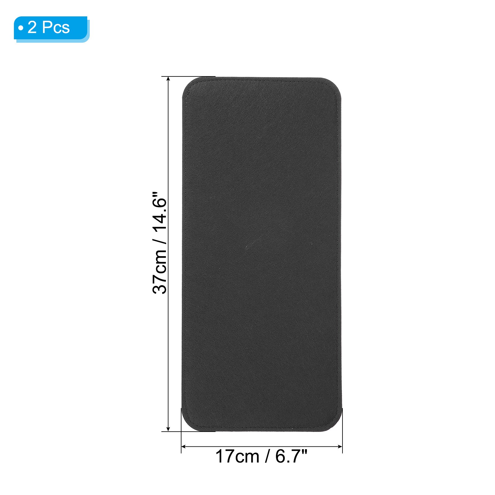 2Pcs Felt Base Shaper 15×7 Inch Bag Bottom Shaper Pad Oval Black