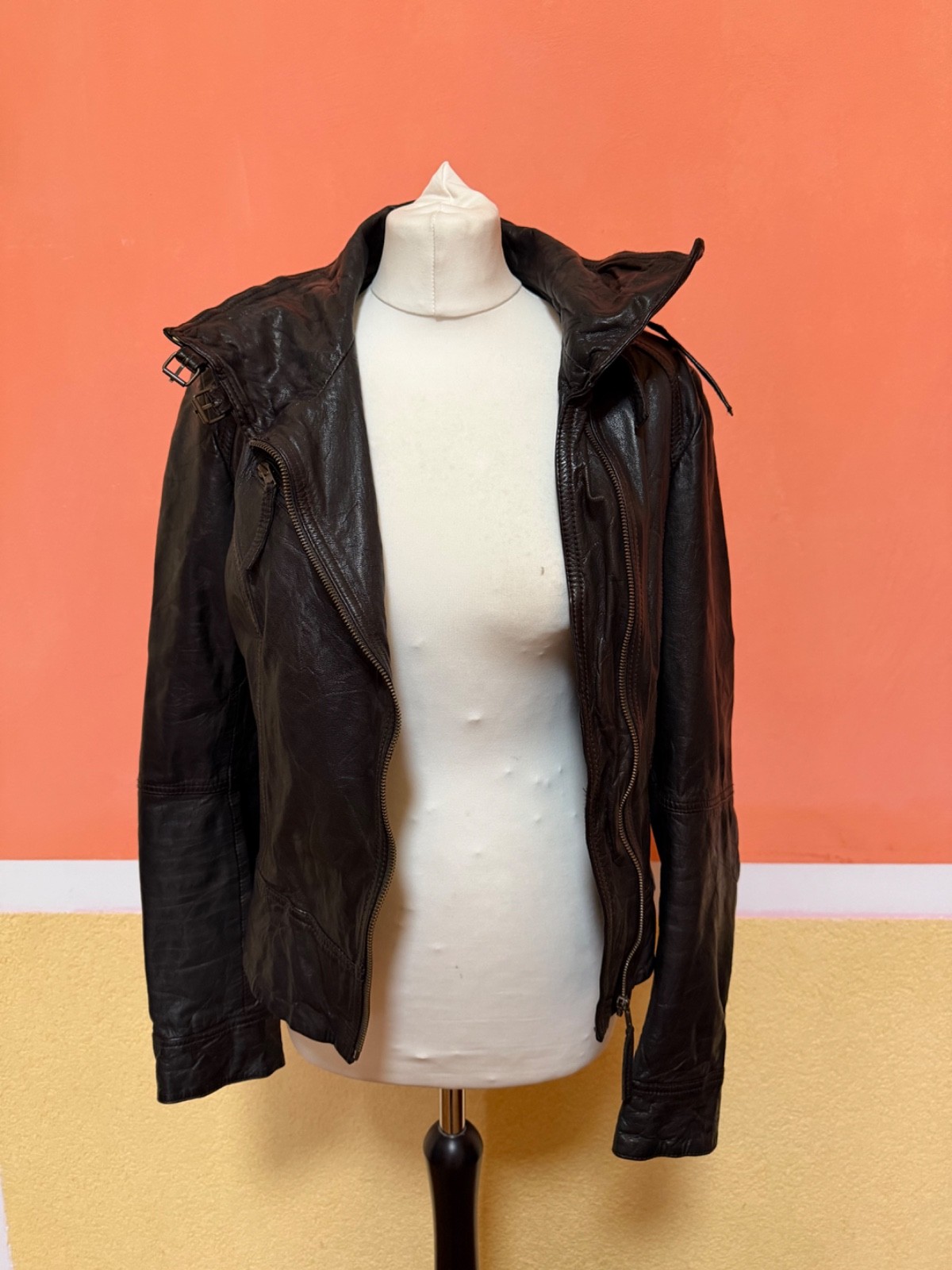 Womens GORGEOUS***ALL SAINTS BELVEDERE LEATHER JACKET UK14