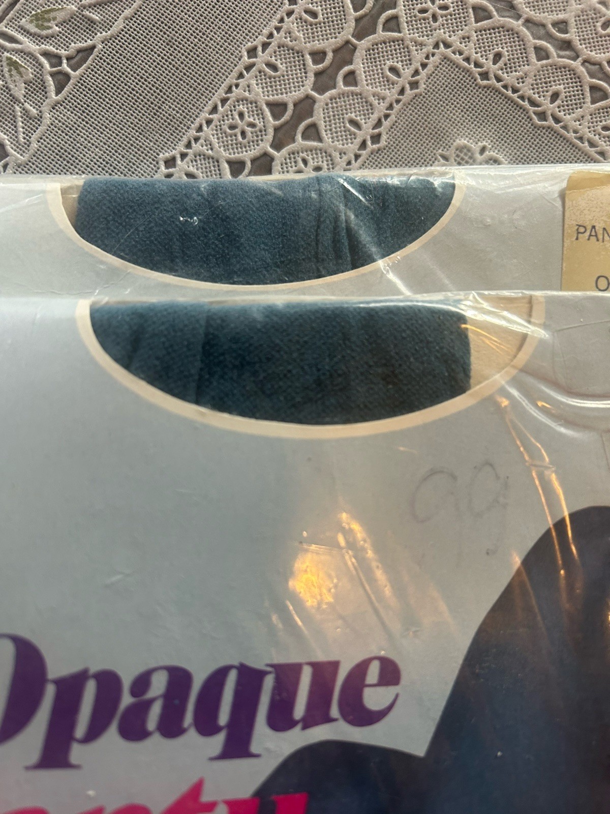 Two Pair Vintage Opaque Pantyhose Teal NWT Nylon 5’-5’8” 100-160lbs
