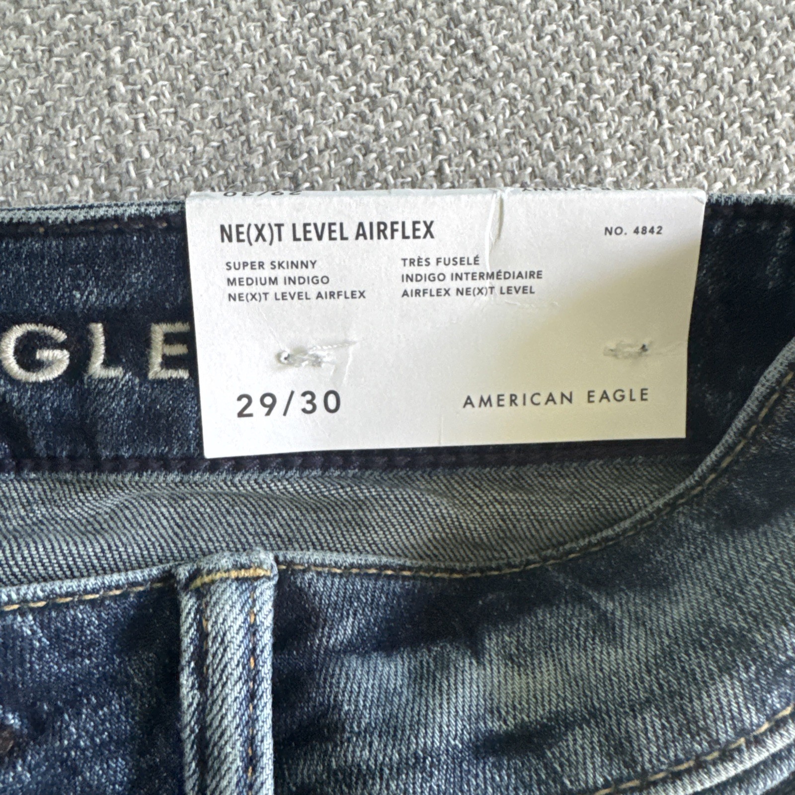 NWT- 29/30 American Eagle Jeans Super Skinny Medium Indigo Next Level AirFlex