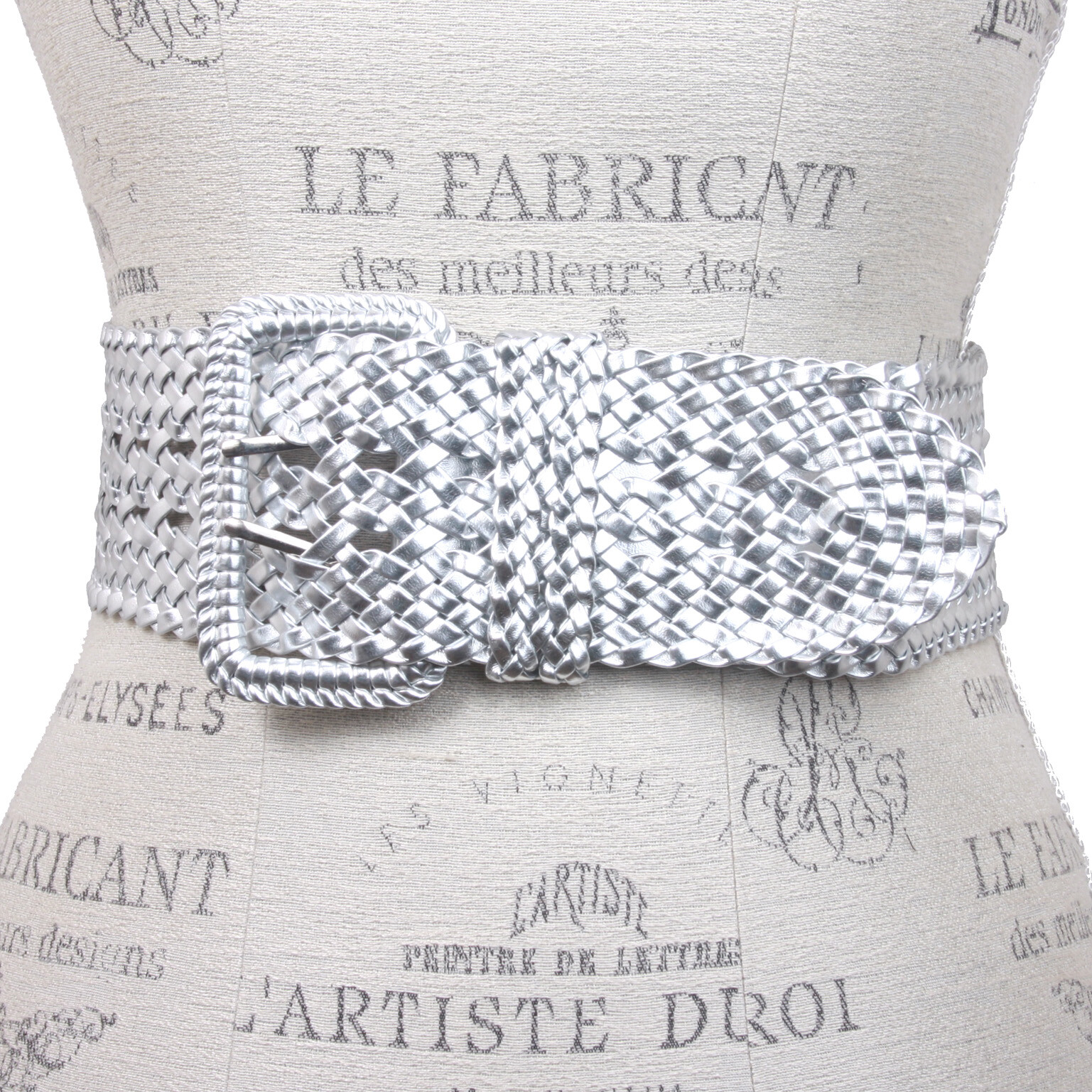 Women’s 3″ Wide Hand Made Braided Square Buckle Belt