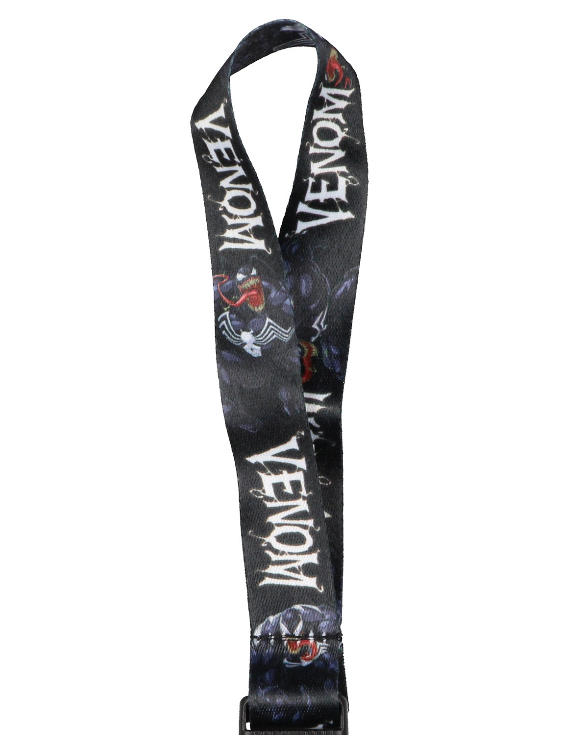 Marvel Venom Wrist Strap Lanyard for Keys with 2″ Rubber Keychain