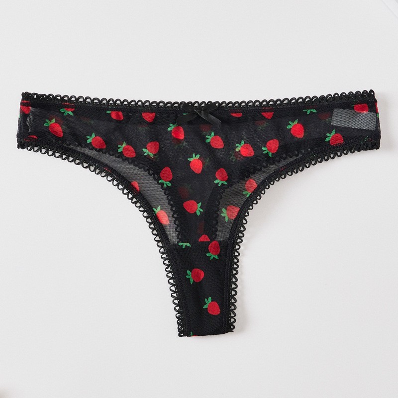 5 Pack Lot Sexy Womens Sheer Panties Thongs See Through Underwear Lingerie Brief