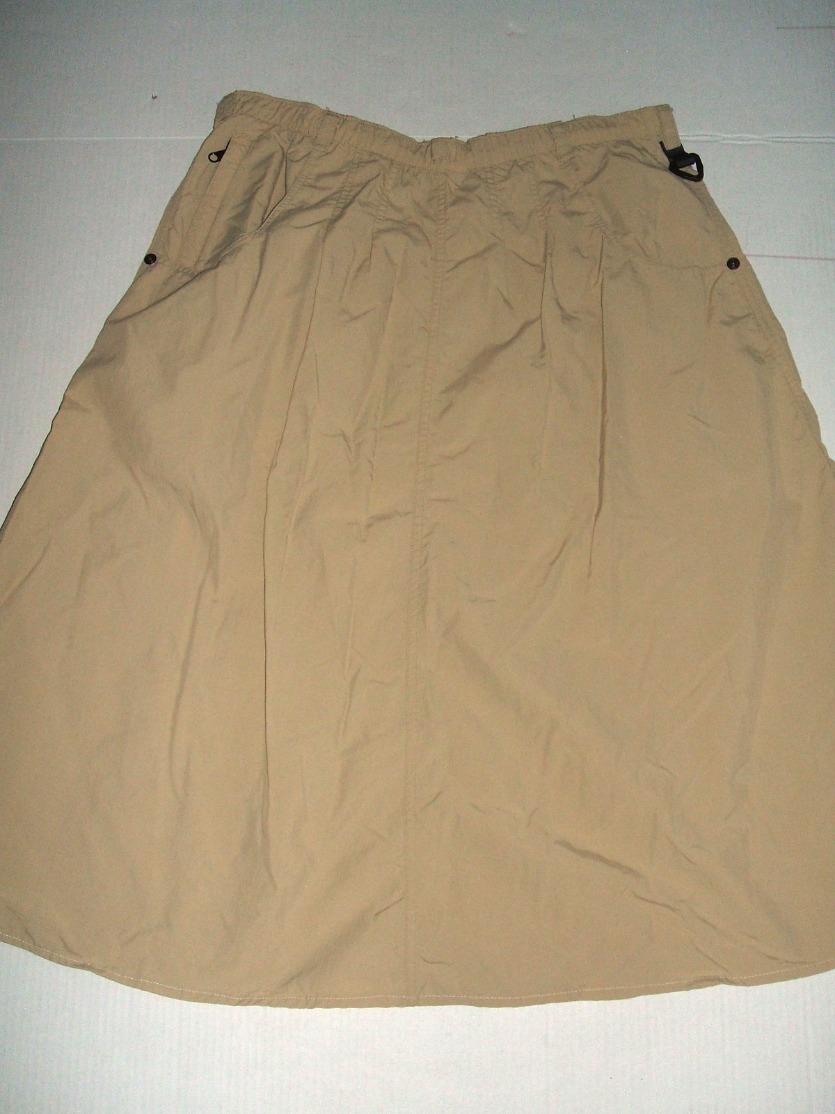 Macabi Travel Trek Skirt Women M 31″ Length Khaki Nylon See Description