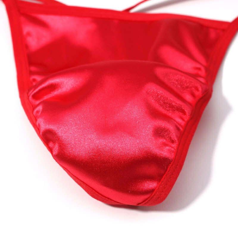 Men Sexy Silky Satin Bikini Briefs Panties Thong T-back Pouch G-string Underwear