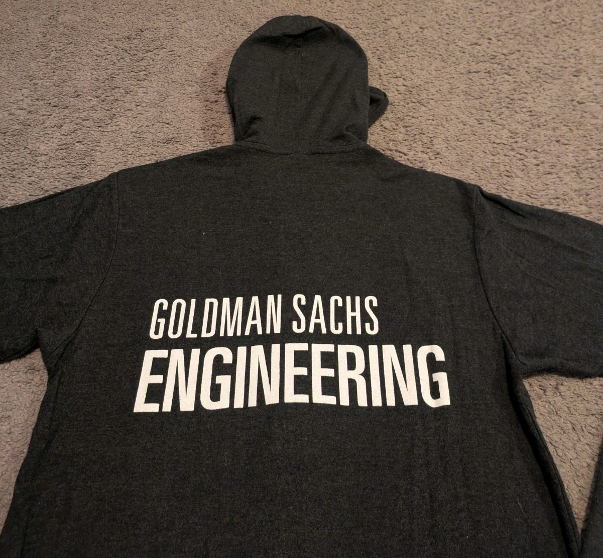 Bella + Canvas Goldman Sachs Engineers Full Zip Employee Gray Hoodie Men’s Small