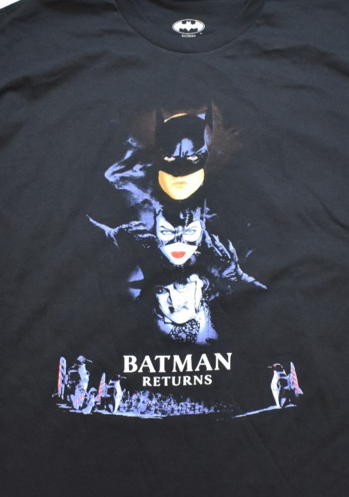 DC Comics Batman Returns Mens Movie Poster Graphic Long Sleeve Shirt NWT Medium