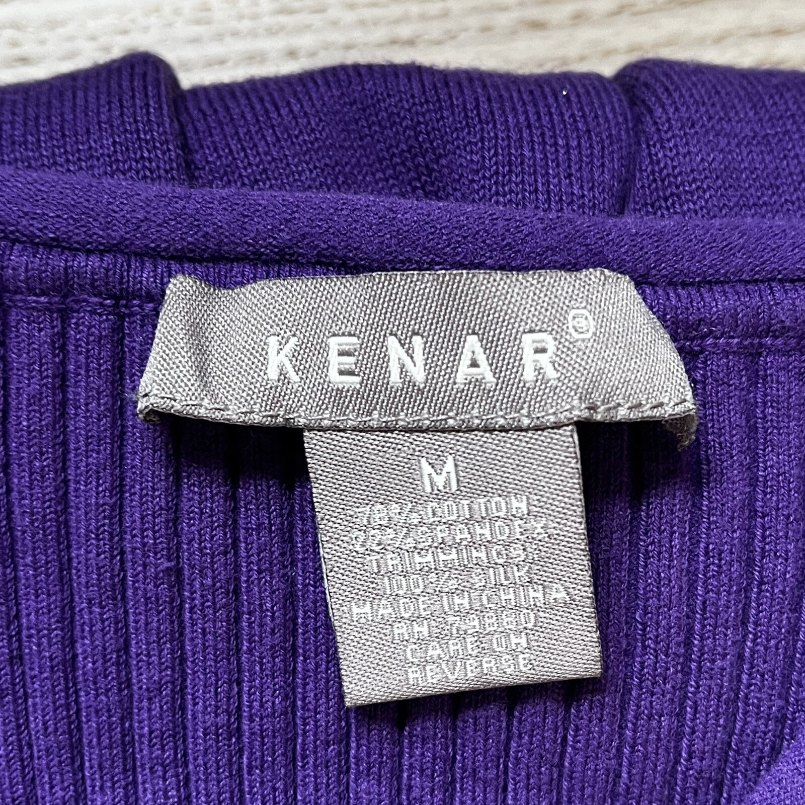 Kenar Tank Dress Sz M Purple Sleeveless Ribbed Minimalist Modern Chic Clean Girl
