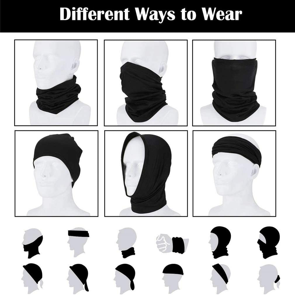 Thin Face Mask Balaclava Bandana Cover Snood Neck Gaiter Scarf Reusable Washable