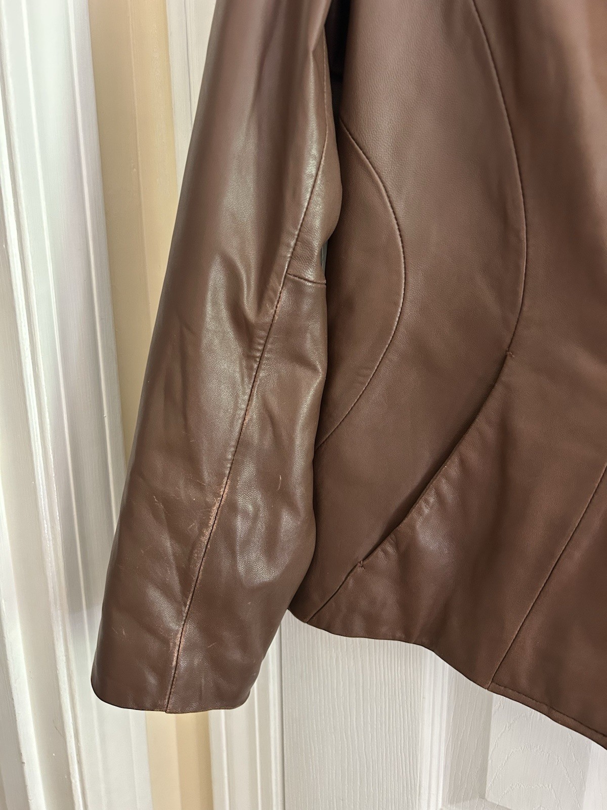 Preston & York Women’s Brown Full Zip Jacket, Regular Fit, Short Length, M