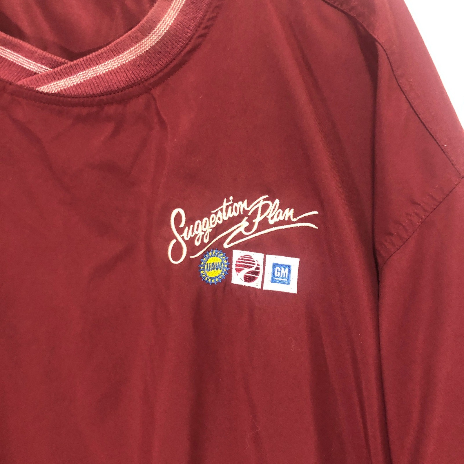 AHWA Quality Wear Maroon Suggestion Plan UAW GM Mens 2XL Pullover Jacket