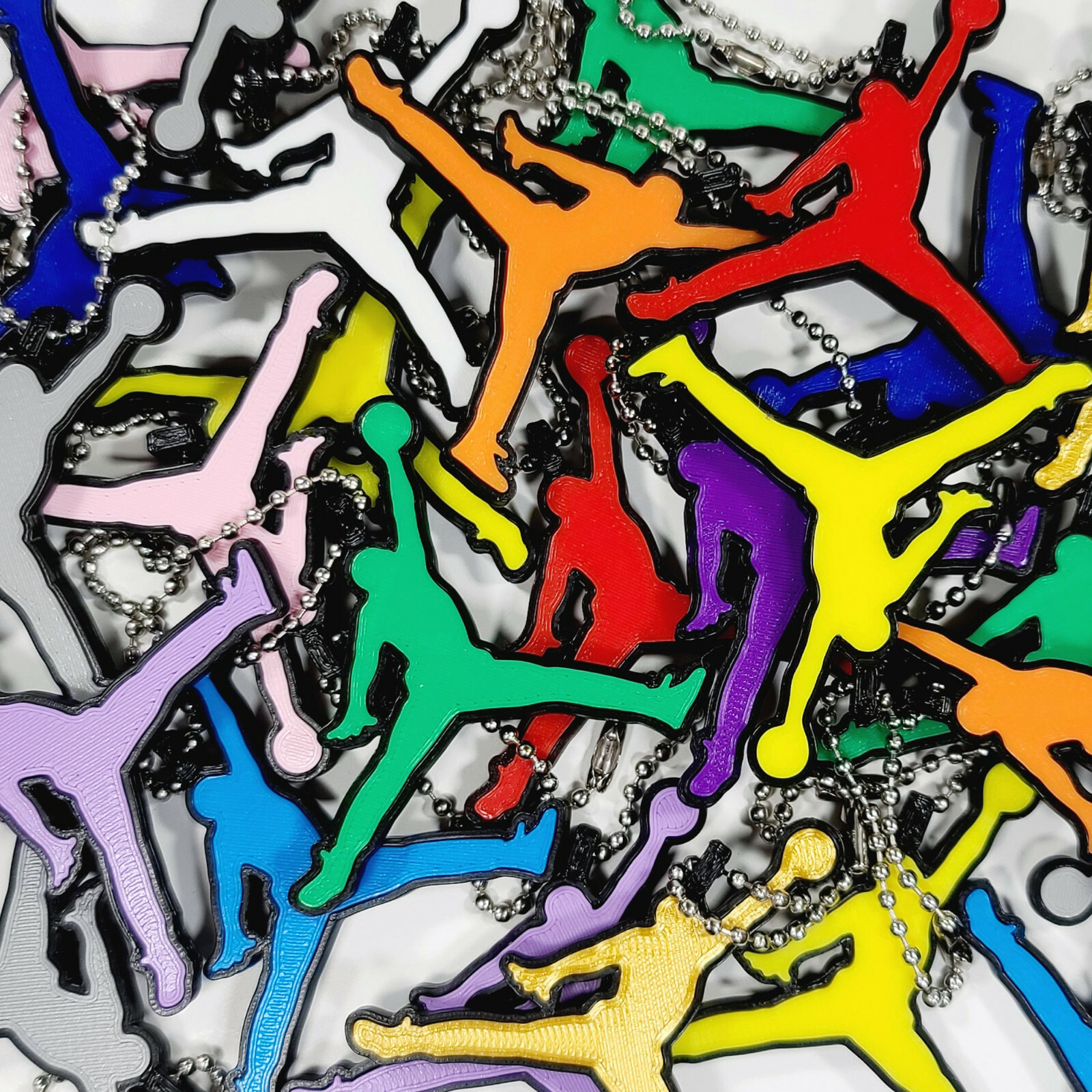 Custom 3D Printed Air Jordan Style HangTag Shoe Tag Key Chain Multi Colors