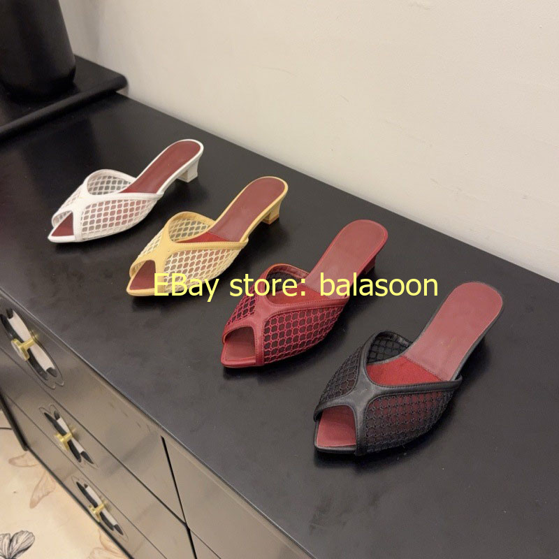 thick-heeled slippers 2026 summer hollow fishmouth high-heeled slippers 35-41