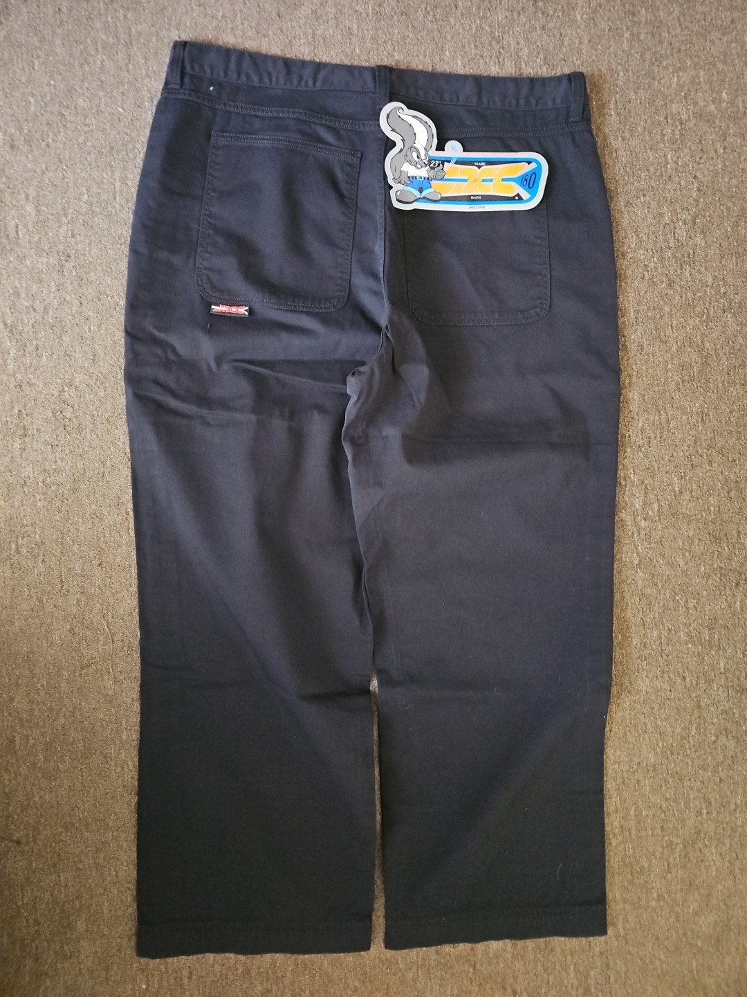 JNCO Skunk Black Canvas Pants NWOT Mens 44×32 Super Twill Limited Edition