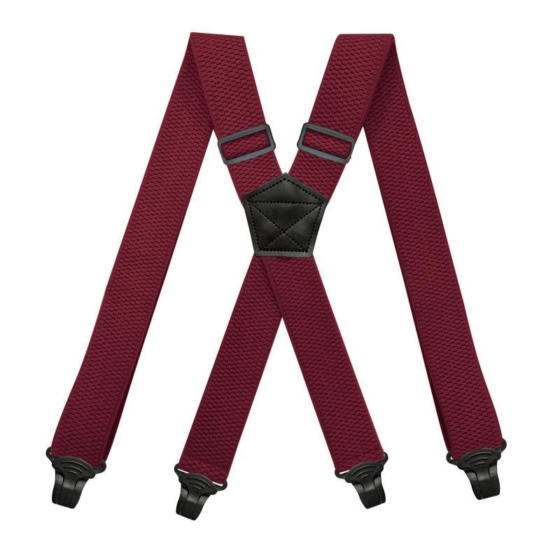 Heavy Duty Suspenders for Men Work Biker Outdoor 3.8cm Wide X-Back with4
