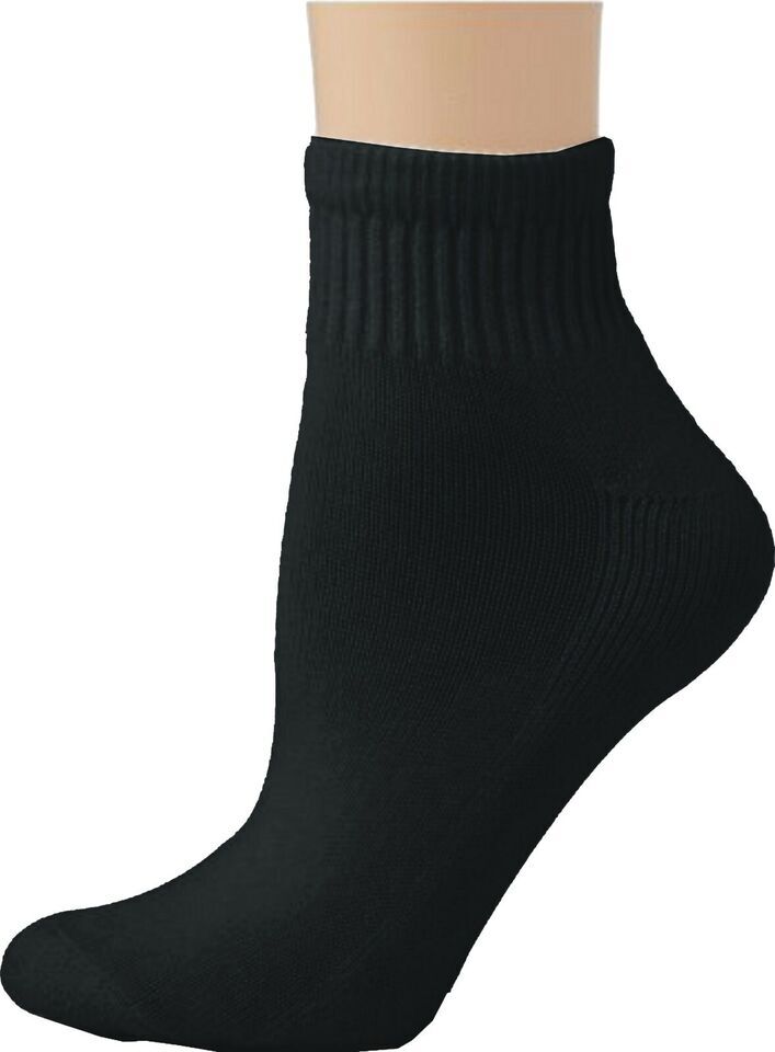 12 Pairs Men Women Athletic Ankle Socks Soft Cotton Half Cushion Size 9-11,10-13